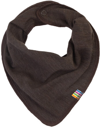 Joha Dreieckstuch/Lätzchen aus Merinowolle und Seide - Dark Brown