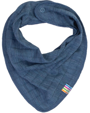 Joha Dreieckstuch/Lätzchen mit feiner Struktur aus Merinowolle/Seide - Blue Melange