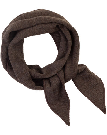 Joha Halstuch/Schal für Damen aus 100 % Merinowolle mit Rippstruktur - Dark Brown