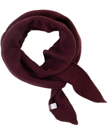 Joha Halstuch/Schal für Damen aus 100 % Merinowolle mit Rippstruktur - Burgundy