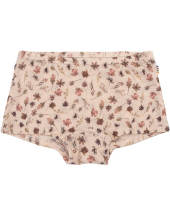 Joha Hipster/Unterhose aus 100 % Merinowolle mit Blumen - Light Pink