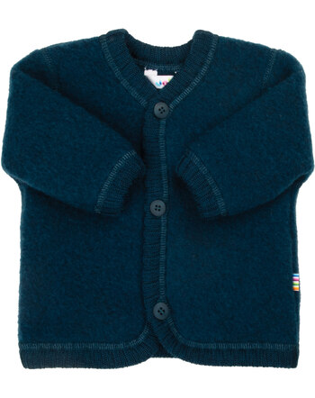 Joha Jacket/Cardigan made of Merino Wool-Fleece - Dunkel Türkis
