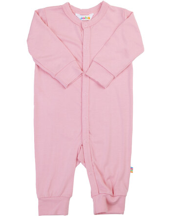 Joha Jumpsuit/Strampler mit Druckknopfleiste aus Bambus-Viskose/Lycra - Altrosa