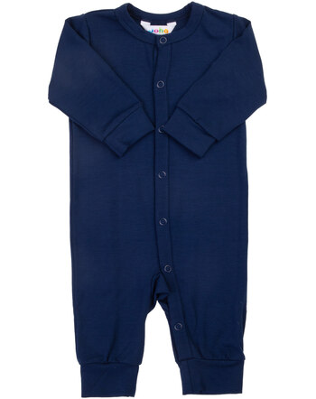Joha Jumpsuit/Strampler mit Druckknopfleiste aus Bambus-Viskose/Lycra - Dunkelblau
