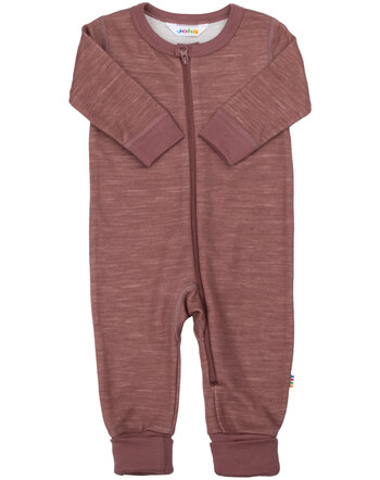 Joha Jumpsuit/Overall aus Merinowolle/Bambus-Viskose - Dark Rose