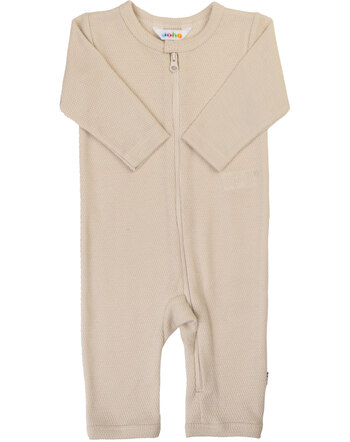 Joha Jumpsuit/Overall mit Reißverschluss aus Bio-Baumwolle - Hellbeige