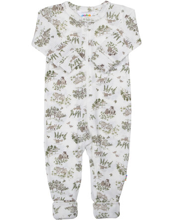 Joha Jumpsuit/Overall mit Reißverschluss aus Merinowolle/Seide - Off White