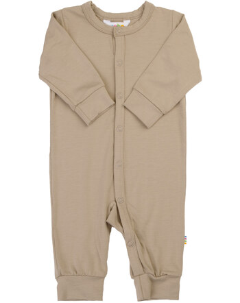 Joha Jumpsuit/Strampler mit Druckknopfleiste aus Bambus-Viskose/Lycra - Beige
