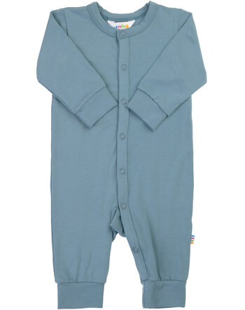 Joha Jumpsuit/Strampler mit Druckknopfleiste aus Bambus-Viskose/Lycra - Blau