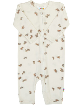 Joha Jumpsuit/ Strampler mit Print aus Merinowolle/Seide - Off White
