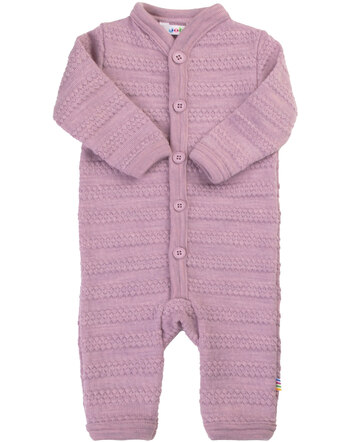 Joha Strick-Jumspuit/Overall mit Knopfleiste aus Merinowolle - Lila 💗🌿