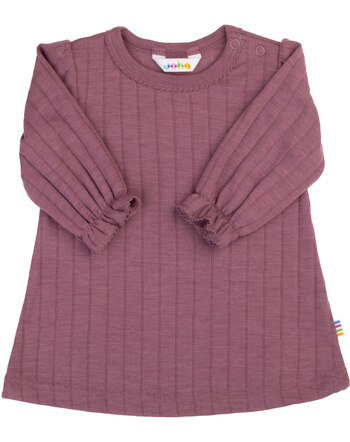 Joha Kleid mit zarter Struktur aus Merinowolle/Seide - Heidekraut