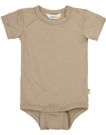 Joha Kurzarmbody aus Bio-Bambus-Viskose/Lycra - Beige
