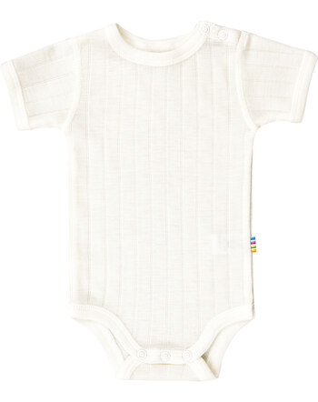 Joha Kurzarmbody aus Merinowolle/Seide - Natur