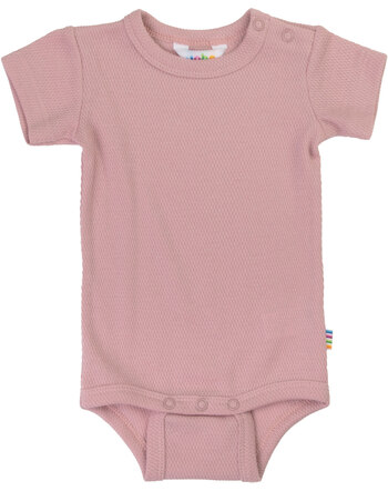 Joha Kurzarmbody mit Piqué-Struktur aus Bio-Baumwolle - Rosa