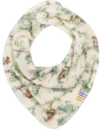 Joha Lätzchen/Dreieckstuch mit Druckknopf aus Merinowolle - Off White