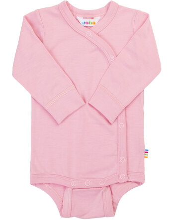 Joha Langarm-Wickelbody aus Bambus-Viskose/Lycra - Altrosa