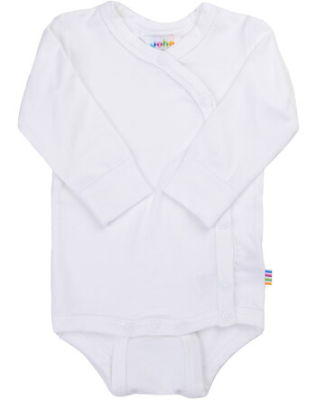 Joha Langarm-Wickelbody aus Bambus-Viskose/Lycra - Weiß