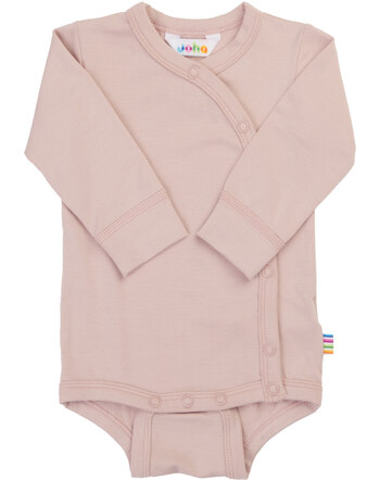 Joha Langarm-Wickelbody aus Bambus-Viskose/Lycra - Zartrosa