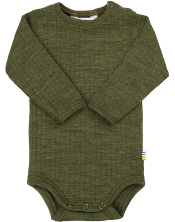 Joha Langarmbody aus Merinowolle - Olive