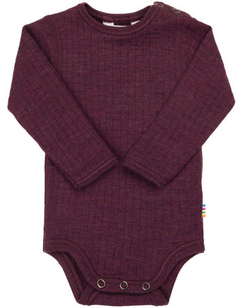 Joha Langarmbody aus Merinowolle - Pflaume