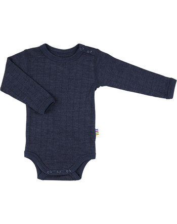 Joha Langarmbody aus Merinowolle/Seide - Navy