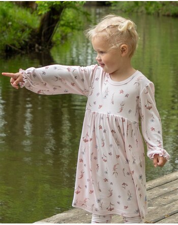 Joha Langarmkleid mit floralem Print aus Bambus-Viskose - Hellrosa 🌸