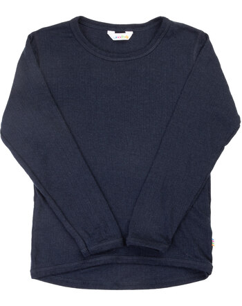 Joha Langarmshirt aus Merinowolle - Navy