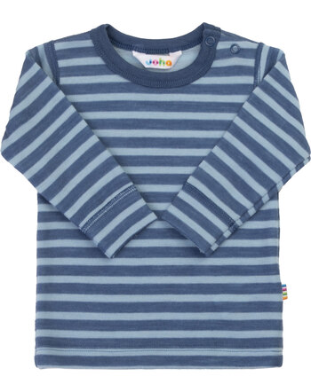 Joha Langarmshirt aus Merinowolle im Ringeldesign - Dark Blue