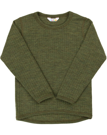 Joha Long-Sleeved-Shirt made of Merino Wool - Olive