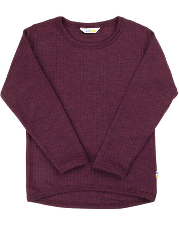 Joha Langarmshirt aus Merinowolle - Pflaume