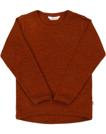 Joha Long-Sleeved-Shirt made of Merino Wool - Rostfarbe