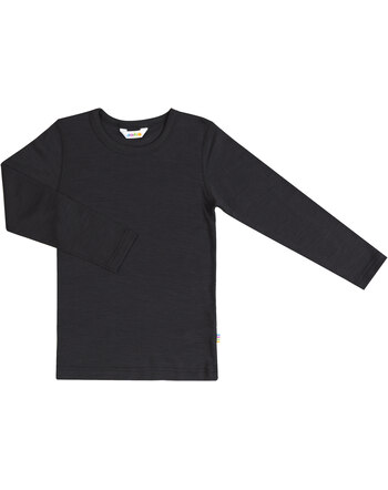 Joha Langarmshirt aus Merinowolle/Seide - Schwarz