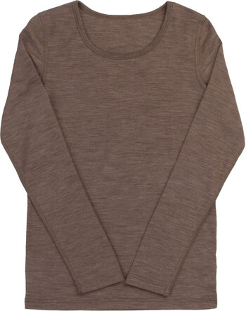 Joha Langarmshirt für Damen aus Merinowolle und Seide - Brown