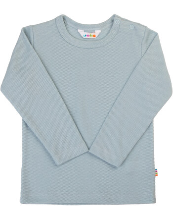 Joha Langarmshirt mit Piqué-Struktur aus Bio-Baumwolle - Blau