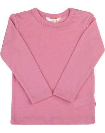Joha Langarmshirt uni aus Merinowolle - Rosa