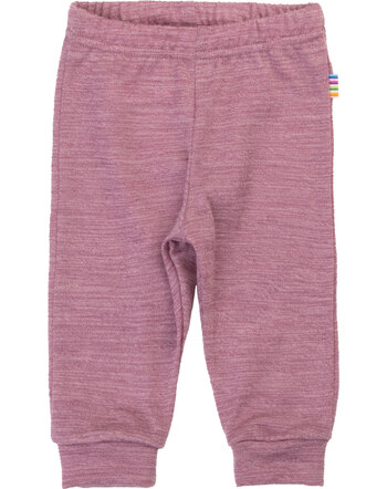 Joha Leggings aus 100 % Merinowolle mit melierter Optik - Bordeaux