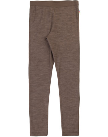 Joha Leggings mit melierter Optik aus Merinowolle und Seide - Brown