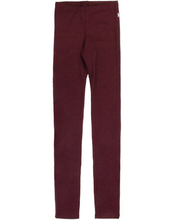 Joha Leggings für Damen aus 100 % Merinowolle mit Rippstruktur - Burgundy