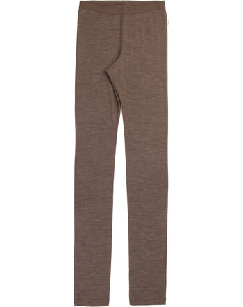 Joha Leggings für Damen aus Merinowolle und Seide - Brown