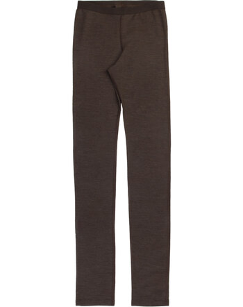 Joha Leggings für Damen aus Merinowolle und Seide - Dark Brown