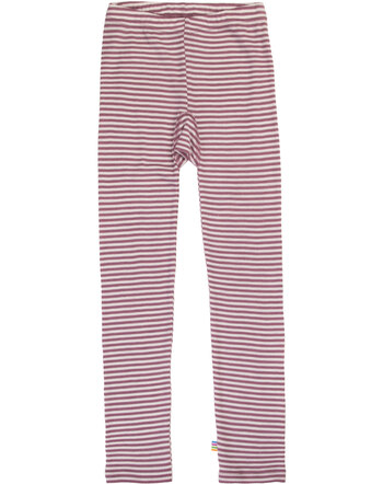Joha Leggings im Ringel-Design aus Merinowolle/Seide - Heather