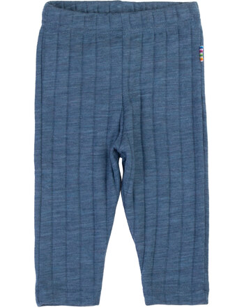 Joha Leggings in zarter Struktur aus Merinowolle/Seide - Blue Melange