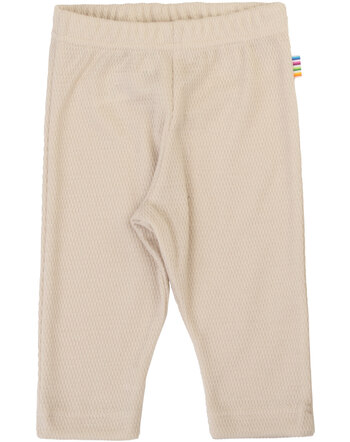 Joha Leggings mit Piqué-Struktur aus Bio-Baumwolle - Hellbeige