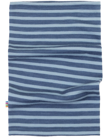 Joha Loopschal aus Merinowolle im Ringeldesign - Dark Blue