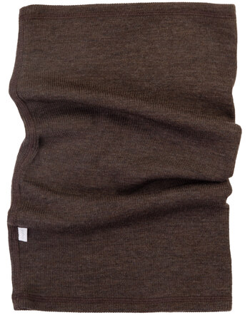 Joha Loopschal für Damen aus 100 % Merinowolle mit Rippstruktur - Dark Brown