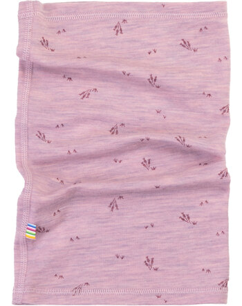 Joha Loopschal mit zartem Gräser-Print aus 100 % Merinowolle - Lilac Melange