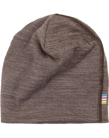 Joha Mütze/Beanie aus 100 % Merinowolle - Dark Brown