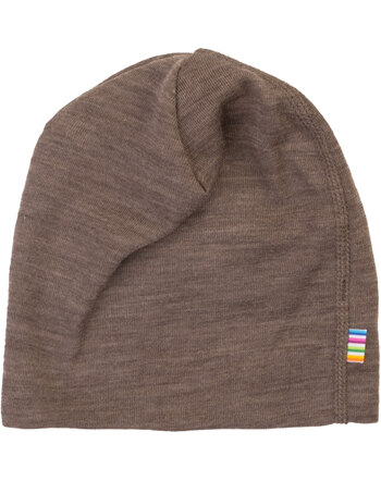 Joha Mütze/Beanie aus Merinowolle und Seide - Brown