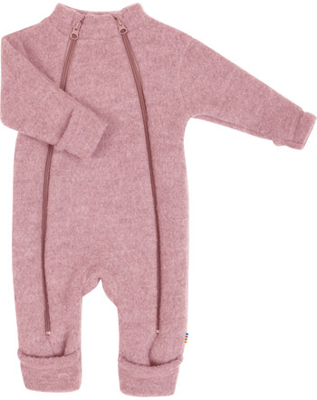 Joha Overall/Jumpsuit 2in1 aus Merino-Wollfleece - Alte Rose